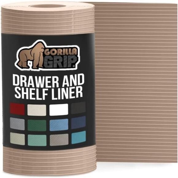 Gorilla Grip Non Adhesive, Waterproof, Durable Ribbed Drawer Liner, 12x20 - Picture 2 of 6